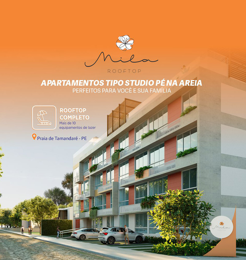 Mila ROOFTOP - Apartamentos tipo Studio Pé na Areia